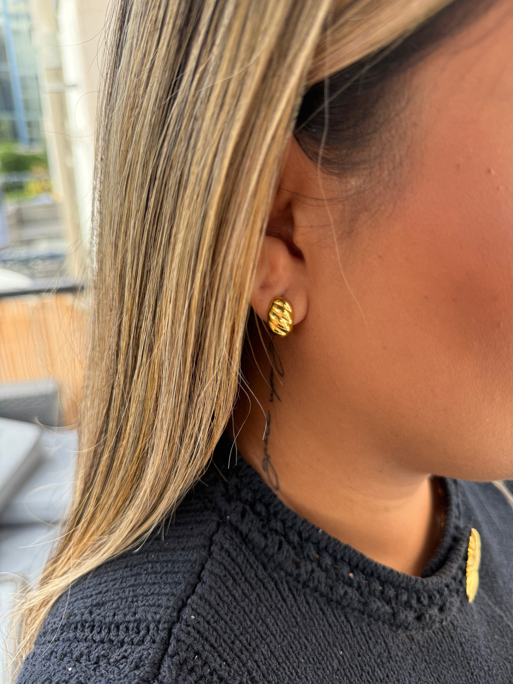 Crescent curve oorbellen