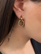 Golden harmony oorbellen