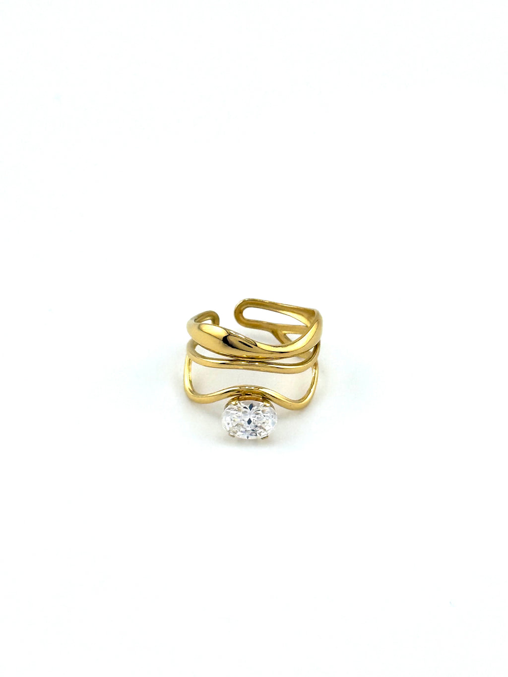 Layered luxe ring