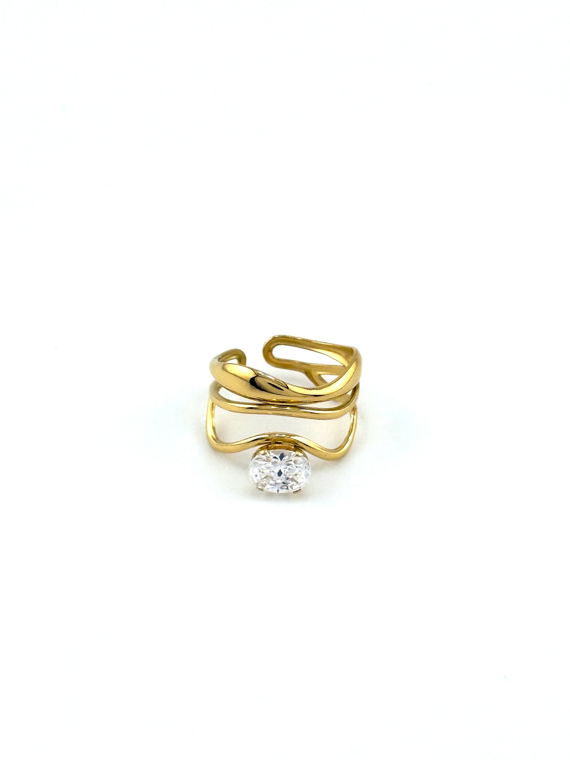 Layered luxe ring